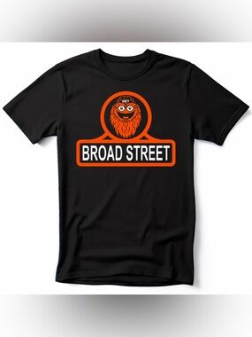 It’s the Broad Street Gritty T-Shirt. Available in Adult Unisex & Kids sizes